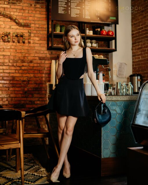 Raven Black Bustier Top